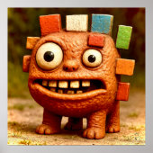 Odd Friends – Rainbow Block Monster Poster Poster (Voorkant)