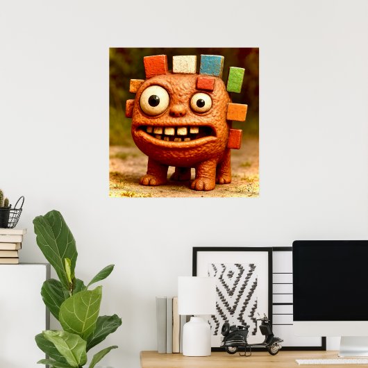 Odd Friends – Rainbow Block Monster Poster Poster (Thuiskantoor)