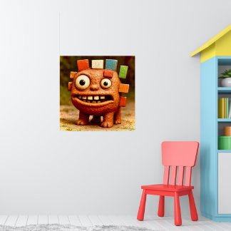 Odd Friends – Rainbow Block Monster Poster Poster