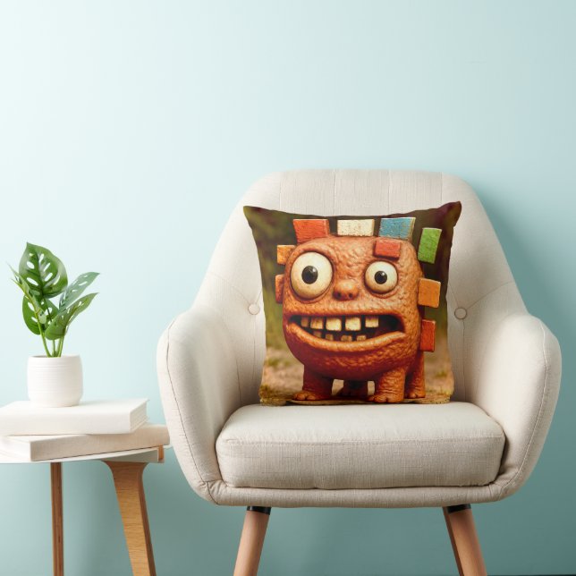 Odd Friends – Rainbow Block Monster Poster Poster Kussen (Stoel)