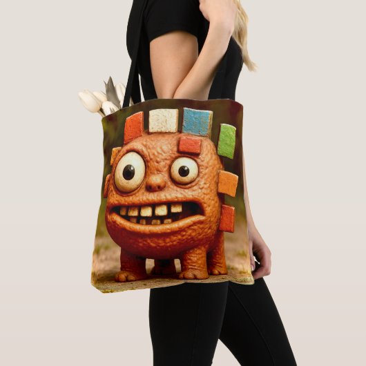 Odd Friends – Rainbow Block Monster Poster Poster Tote Bag (Dichtbij)