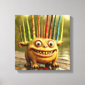 Odd Friends – Rainbow Spikes Monster Canvas (Voorkant)