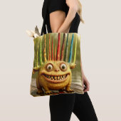 Odd Friends – Rainbow Spikes Monster Canvas Tote Bag (Dichtbij)