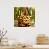 Odd Friends - Rainbow Spikes Monster Poster (Keuken)