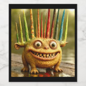 Odd Friends - Rainbow Spikes Monster Poster Wijn Etiket (Enkel label)