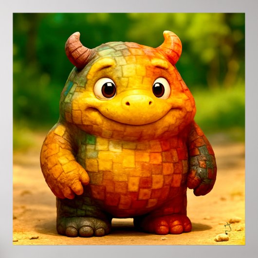 Odd Friends - Rainbow Tegel Monster Poster (Voorkant)