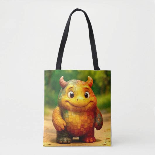 Odd Friends - Rainbow Tegel Monster Poster Tote Bag (Voorkant)