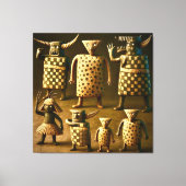 Odd Friends - Tribal Checker & Stippen Poster Canvas Afdruk (Voorkant)