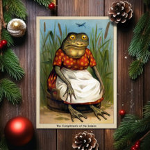  Odd Frog Lady Kerst Kaart