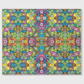 Odd glimlachende ritters in een wit patroonontwerp cadeaupapier (Vlak)