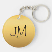 Odd Gold Ram Goat Chinees Jaar Zodiab Monogram K Sleutelhanger (Achterkant)