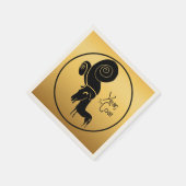 Odd Gold Ram Goat Chinees jaar Zodiapapier Napkin Servet (Hoek)