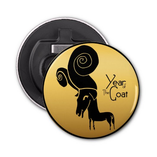 Odd Gold Ram Goat Chinese Jaar Zodiac R B Opener (Voorkant)