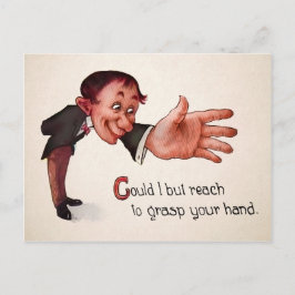 Odd Hand Shake Victoriaans Briefkaart