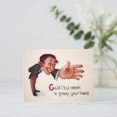  Odd Hand Shake Victoriaans Briefkaart (Staand voorkant)