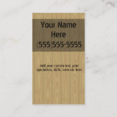 Odd Jobs. Handyman. Schilder. Sjabloon Bouwer Visitekaartje (Achterkant)