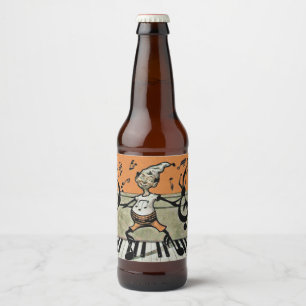 Odd Little Elf Musical Note Arms Legs op Piano Bier Etiket