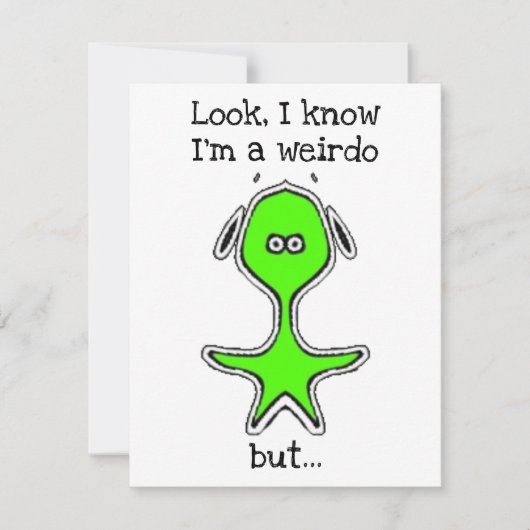 Odd Little Fella (Groen) Feestdagenkaart (Voorkant)