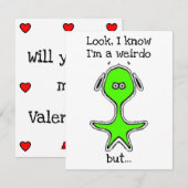 Odd Little Fella (Groen) Feestdagenkaart (Voorkant / Achterkant)