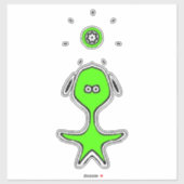 Odd Little Fella (groen) Sticker (Vel)