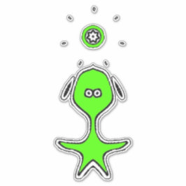 Odd Little Fella (groen) Sticker