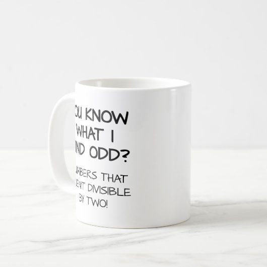 Odd Numbers Funny Mug Koffiemok (Voorkant links)