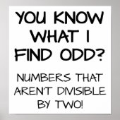 Odd Numbers Funny Poster (Voorkant)
