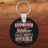 Odd Numbers Wiskunde Teacher Joke Pun Sleutelhanger (Voorkant)