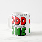 Odd nummer één koffiemok (Voorkant links)