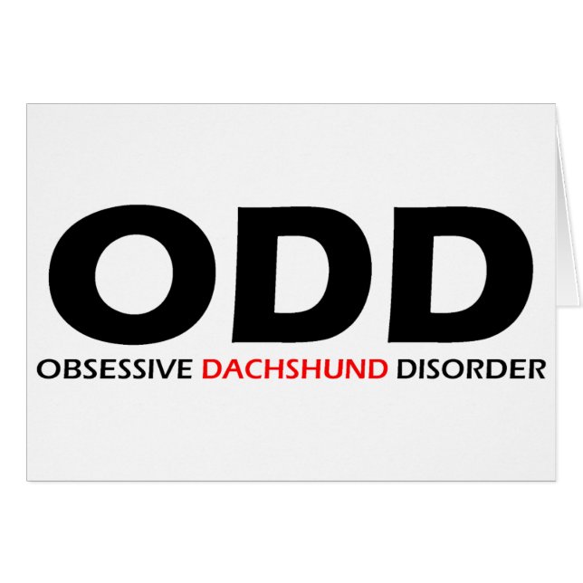 ODD - Obsessief-Dachshundaandoening (Voorkant Horizontaal)