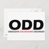 ODD - Obsessief-Dachshundaandoening Briefkaart (Voorkant / Achterkant)