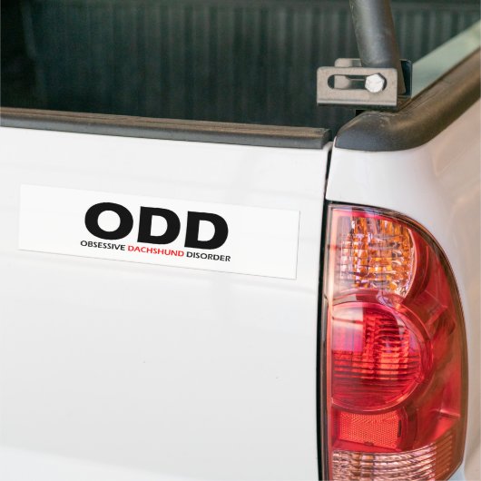 ODD - Obsessief-Dachshundaandoening Bumpersticker (Op Truck)