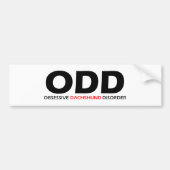 ODD - Obsessief-Dachshundaandoening Bumpersticker (Voorkant)