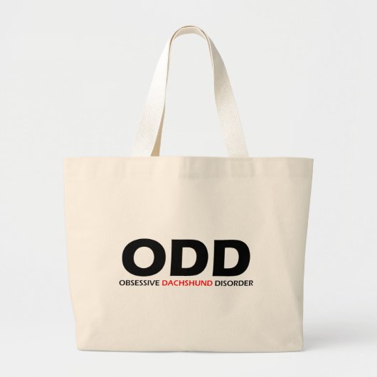 ODD - Obsessief-Dachshundaandoening Grote Tote Bag (Voorkant)