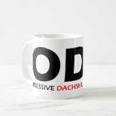 ODD - Obsessief-Dachshundaandoening Koffiemok (Voorkant links)