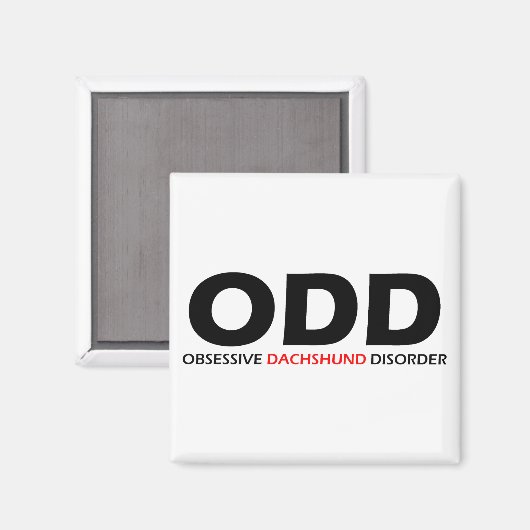 ODD - Obsessief-Dachshundaandoening Magneet (Voorkant / Achterkant)