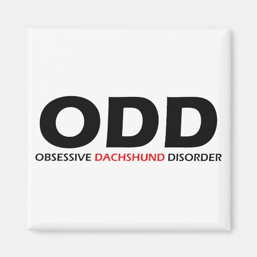 ODD - Obsessief-Dachshundaandoening Magneet (Voorkant)