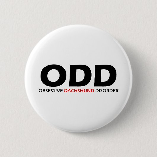 ODD - Obsessief-Dachshundaandoening Ronde Button 5,7 Cm (Voorkant)