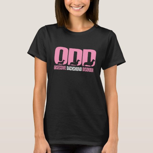 ODD - Obsessief-Dachshundaandoening T-shirt (Voorkant)
