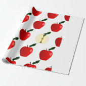 ODD One Out Seamless Red Apple-achtergrond Cadeaupapier (Uitgerold)