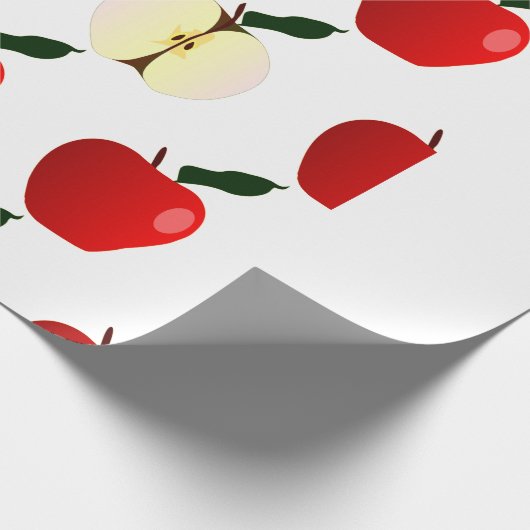 ODD One Out Seamless Red Apple-achtergrond Cadeaupapier (Hoek)