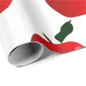 ODD One Out Seamless Red Apple-achtergrond Cadeaupapier (Rol Hoek)