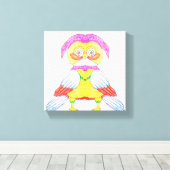 Odd Owl Canvas Afdruk (Insitu (Houten vloer))