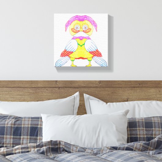 Odd Owl Canvas Afdruk (Insitu (Slaapkamer))