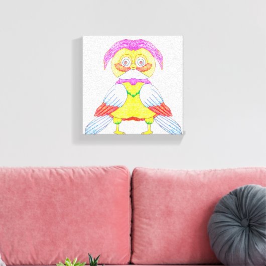 Odd Owl Canvas Afdruk (Insitu (Woonkamer))