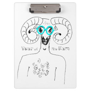 Odd Ram Aries Chinese Astrology Zodiac Cliboard Klembord