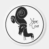 Odd Ram Goat Chinese Year Zodiac Birthday R Magnet (Voorkant)