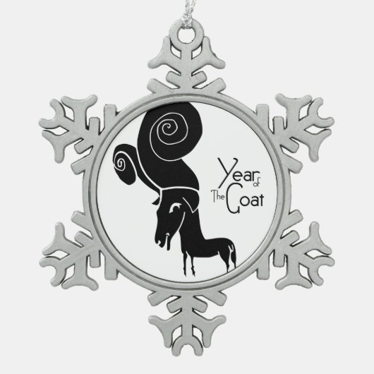 Odd Ram Goat Chinese Year Zodiac SnowF Ornament (Voorkant)