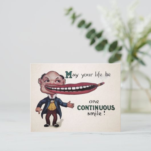  Odd Smile Victoriaans Briefkaart (Staand voorkant)