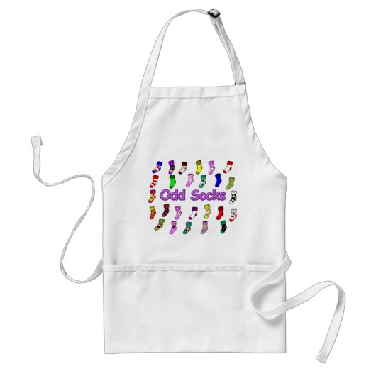 Odd Socks Apron - White Standaard Schort (Voorkant)